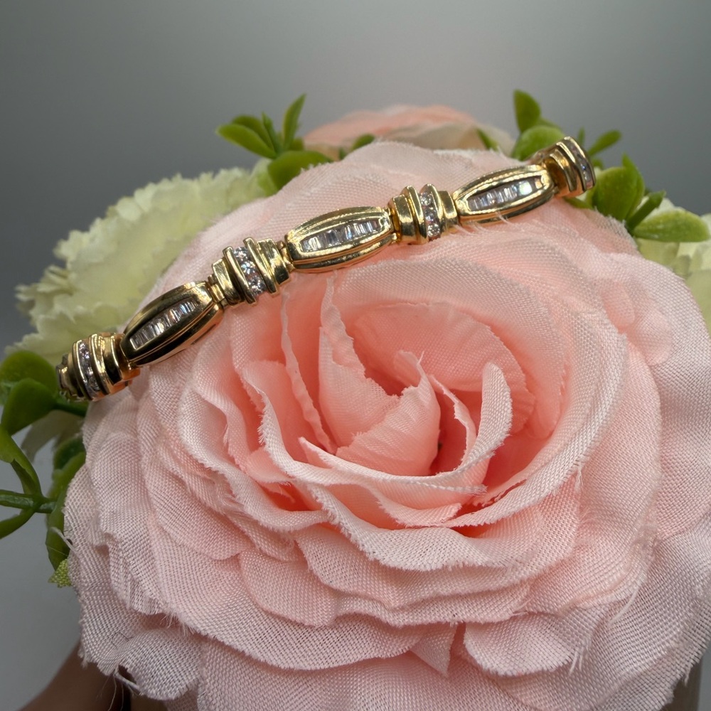 14k Gold Diamond NATURAL Bracelet